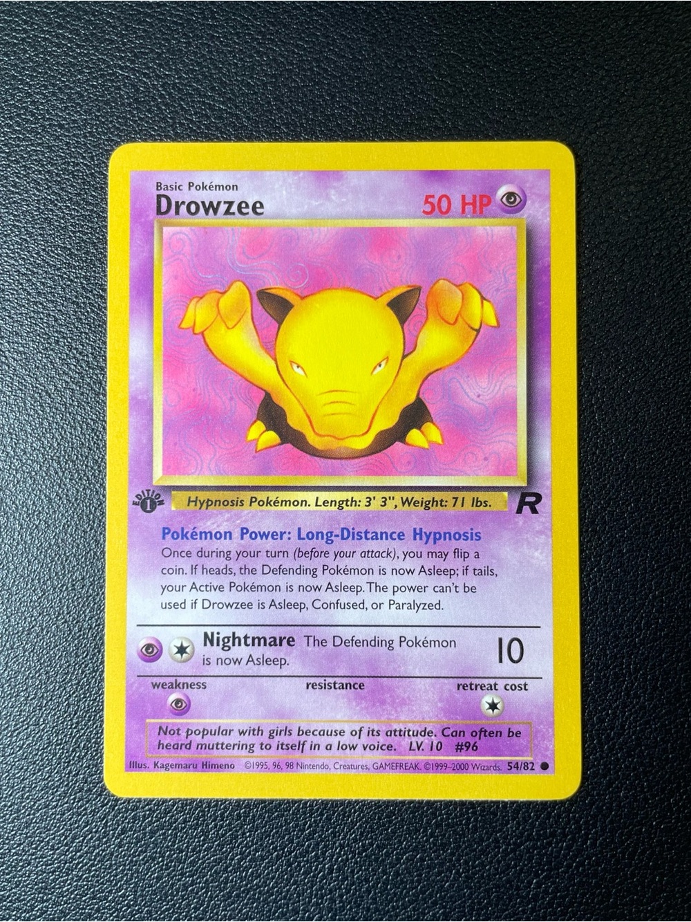 Drowzee #54/1st Edition/Pokemon Team Rocket